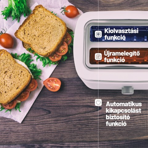 Lauben Toaster T17WS - Kenyérpirító fehér Lauben Toaster T17WS - Kenyérpirító fehér